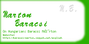 marton baracsi business card